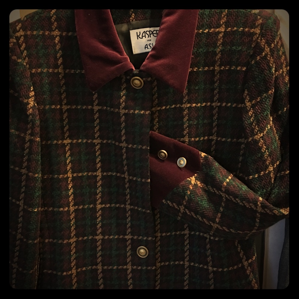 Blazer Kasper wool and velvet